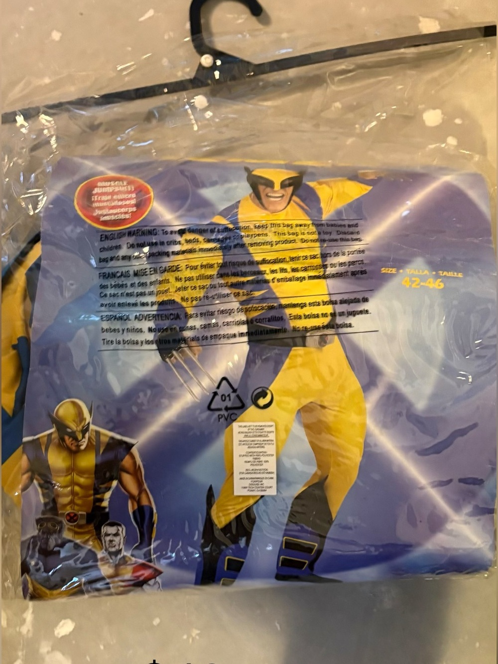 Wolverine Costume Jumpsuit - Yellow & Black - Unbranded